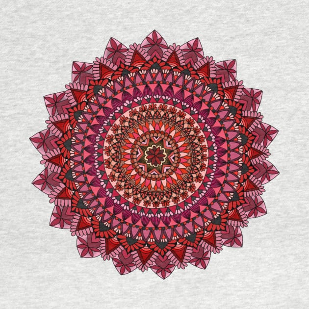 Red moon mandala by paviash